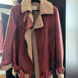 Urban Outfitters Tan Shearling Jacket